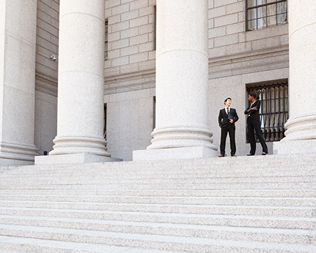 Lawyers At a Courthouse